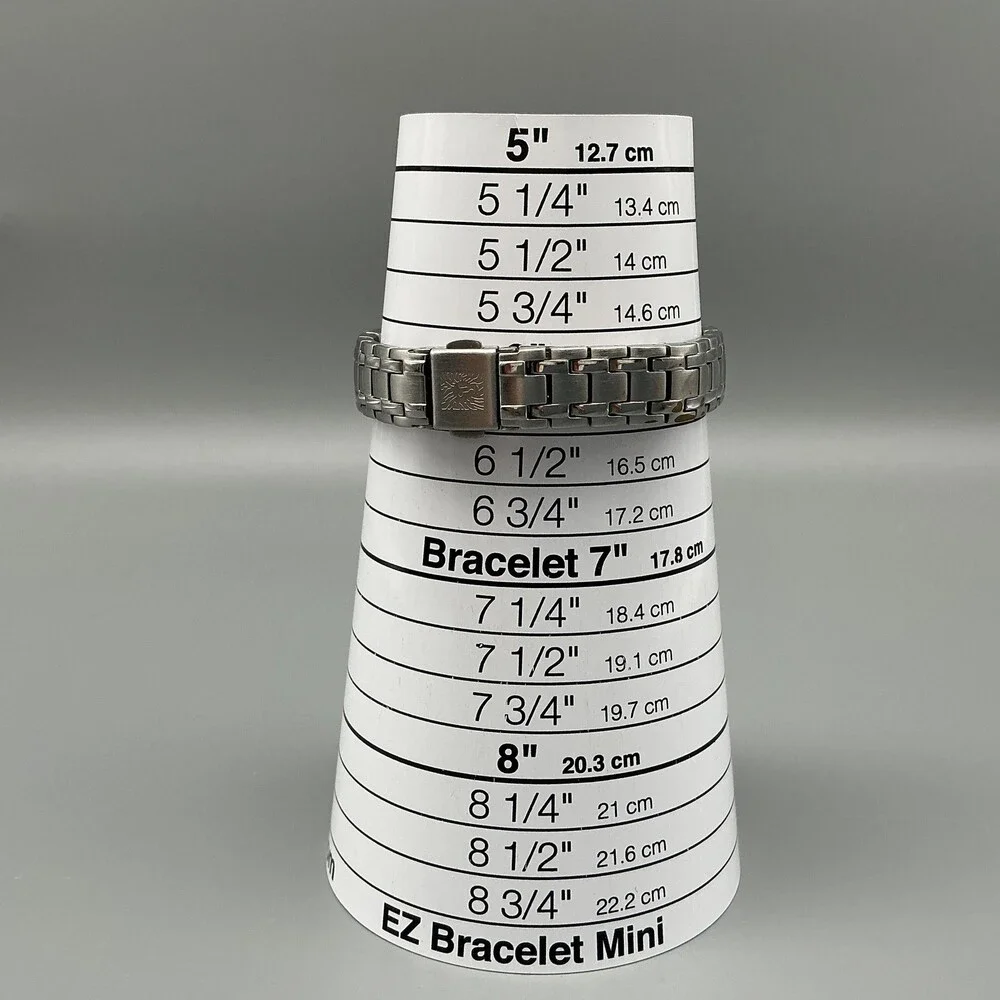 Anne Klein Womens Watch 24mm Silver Dial Crystal Bezel Date New Battery 6.25